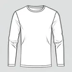 white long-sleeved t-shirt image